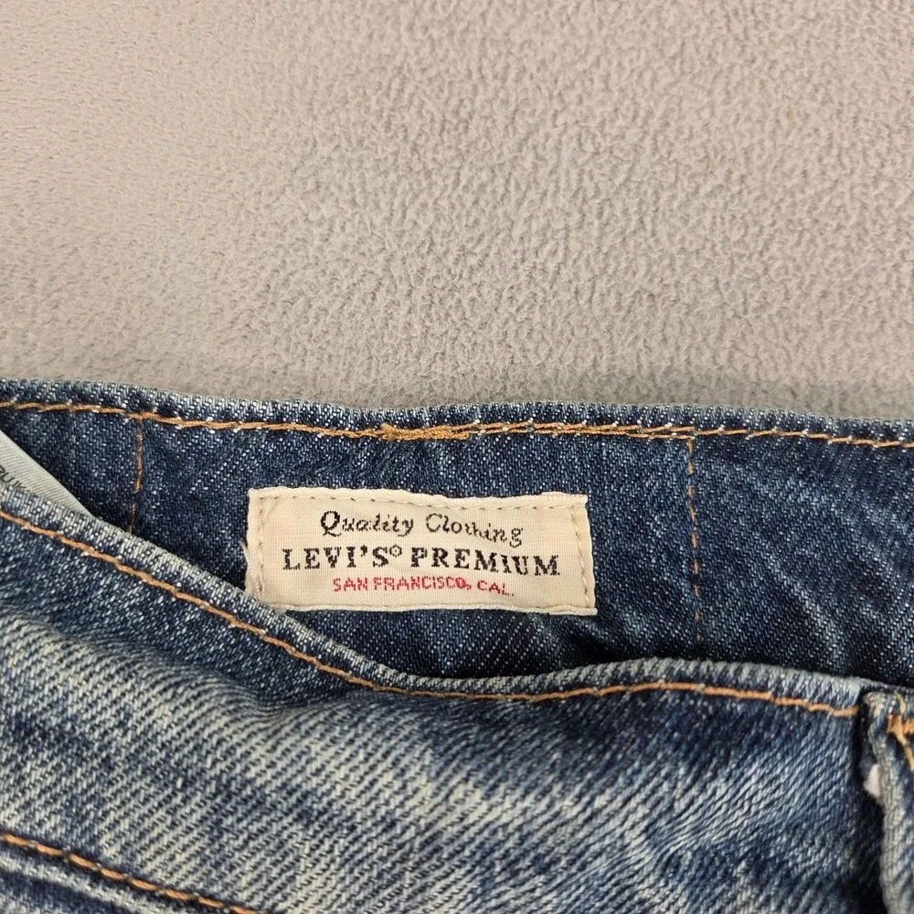 Levi's‎ 512 Jeans Mens 30x30 Blue Denim Slim Taper Premium Selvedge Distressed